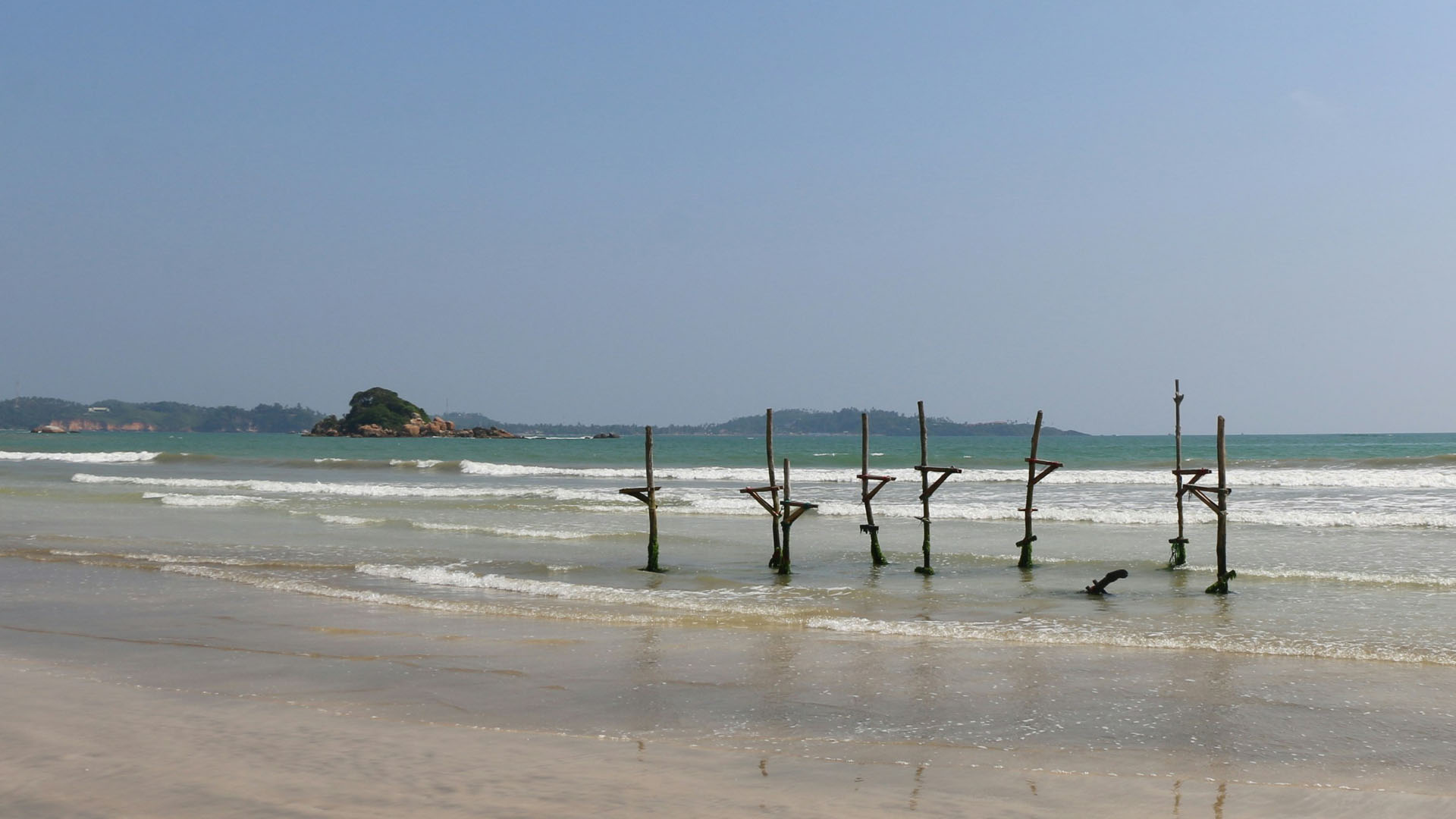 Beautiful beaches in sri lanka-stilt fishermen in Sri Lanka