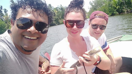 thanushka with travellers